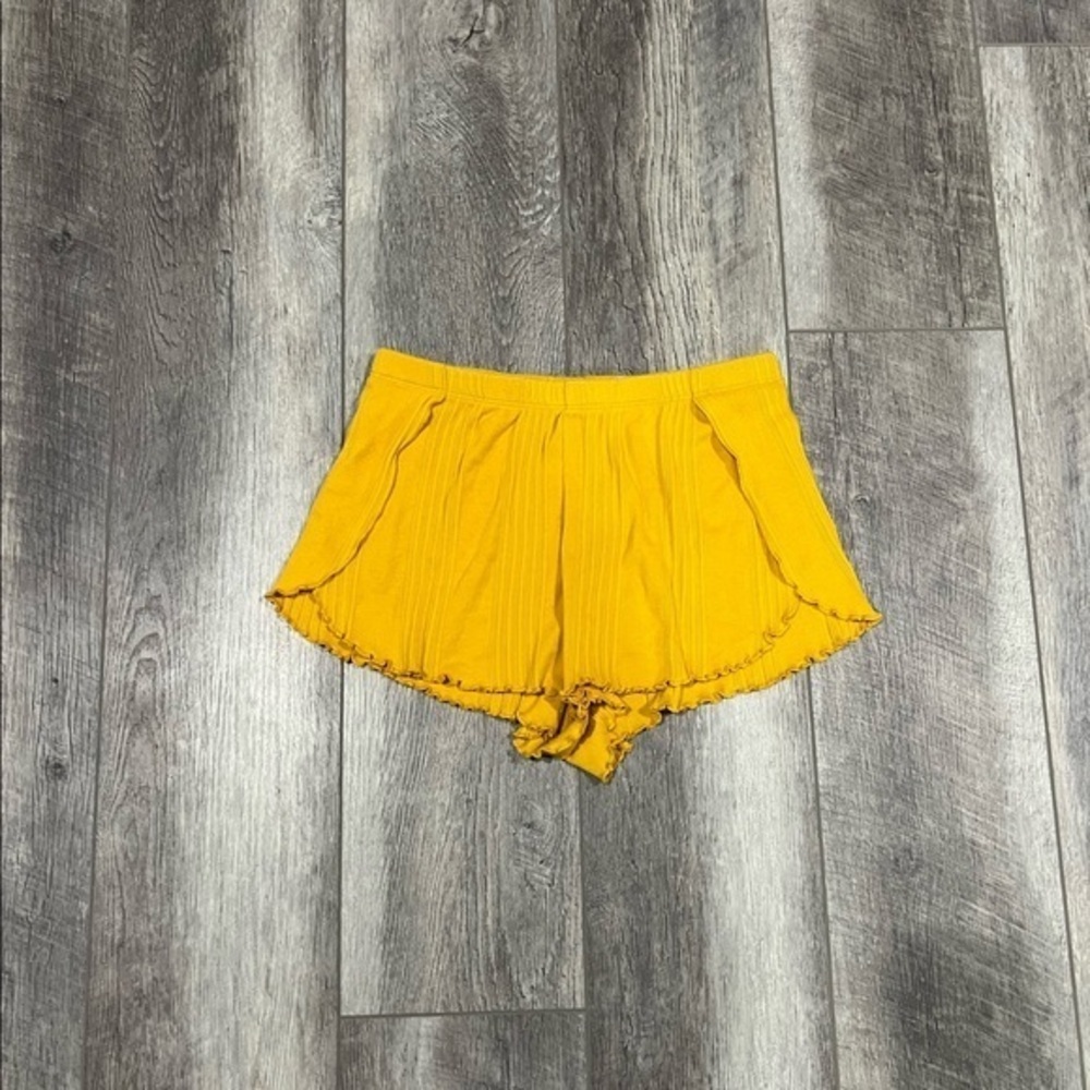 Madewell Yellow‎ Ribbed Shorts